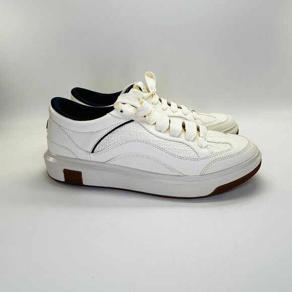 AX Armani Exchange Sneakers with Logo Mens Size 12 Off White Navy Casual Shoe - Picture 3 of 14